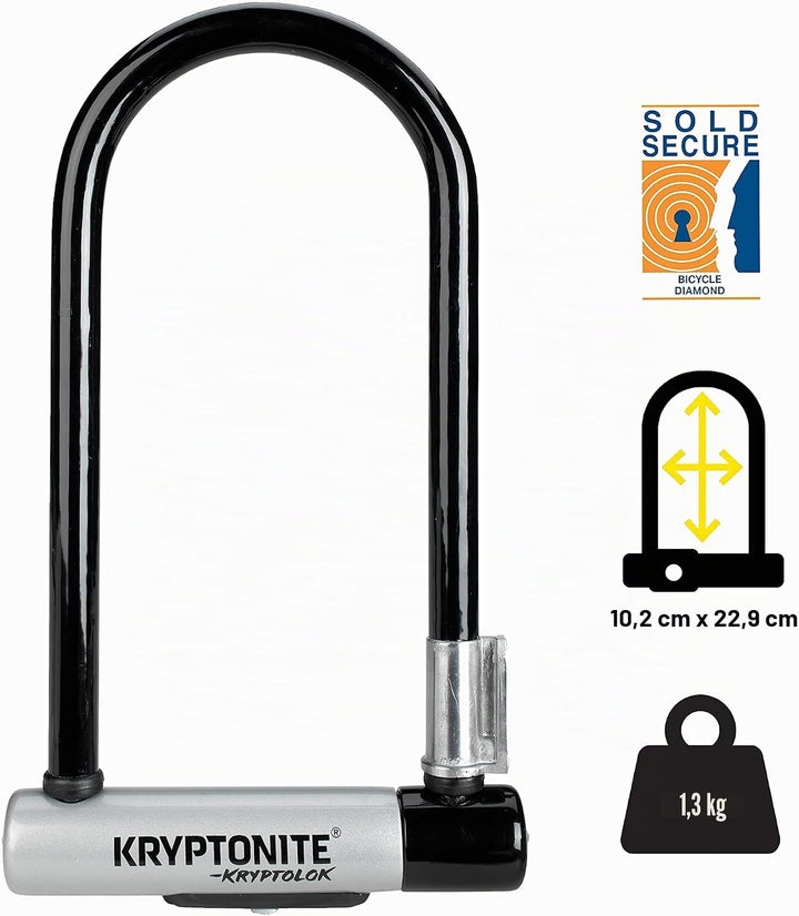Kryptonite 3500388 Fahrradschloss, Silver, 10 x 22,5 cm KryptoLok Standard (10x22, 5cm), KryptoLok S