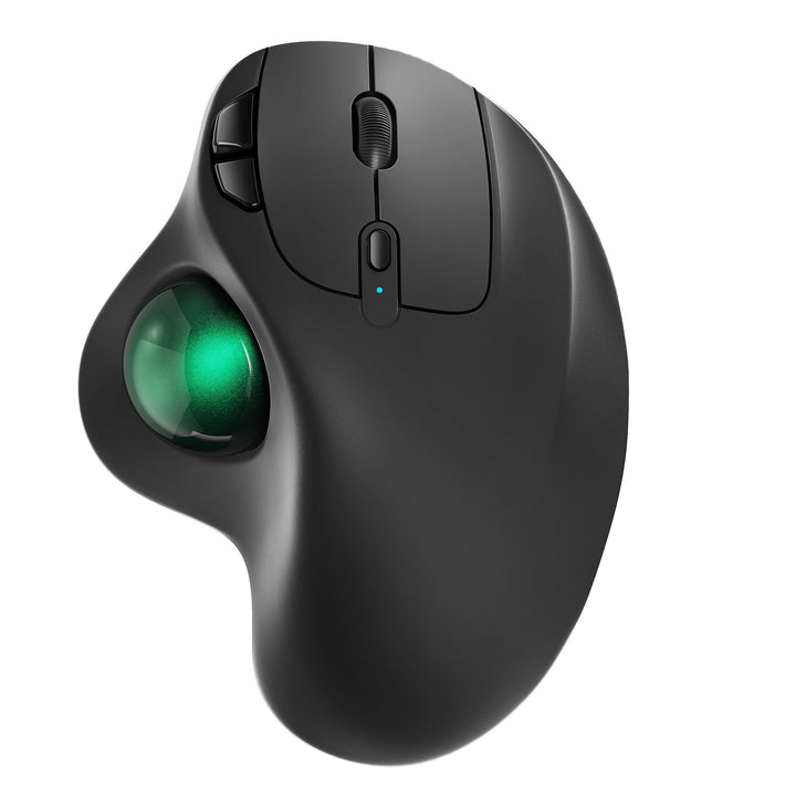 Nulea M501 Kabellose Trackball Maus, Wiederaufladbare Ergonomische Maus, Präzises und Reibungsloses