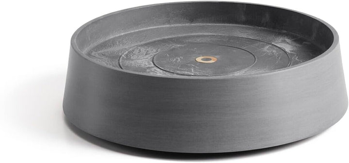 Ecopots Untersetzer rollbar für Blumentopf Oslo 35 grau rund - Durchmesser innen 28 cm/aussen 32 cm