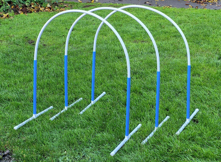 Generisch 3 NADAC Hoopers Bögen mit Ständer (blau), VDH Konform, Fun-Hoopers