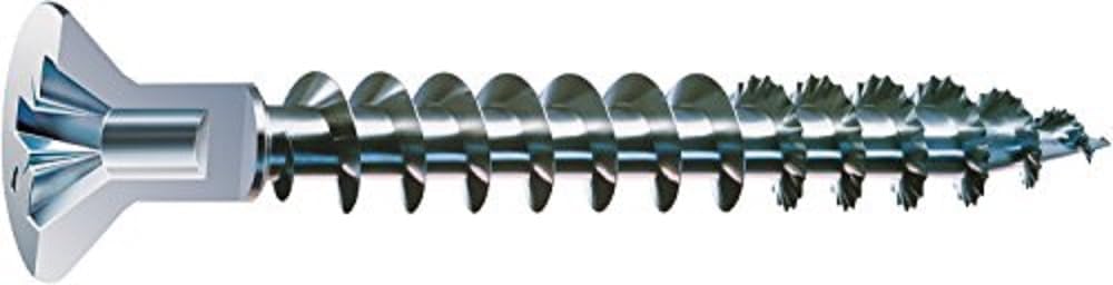 SPAX Universalschraube mit Kopflochbohrung, 4,5 x 50 mm, 500 Stück, Kreuzschlitz Z2, Kleiner Senkkop