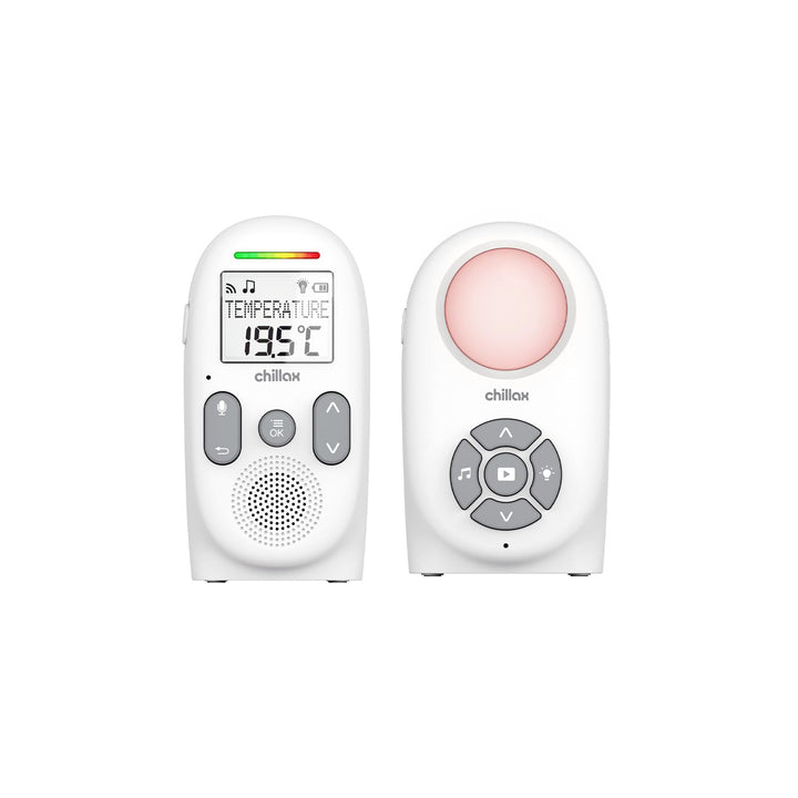 CHILLAX - Audio-Babyphone CB260 - DECT - LCD Display - VOX & Eco Modus - Temperatursensor - Gegenspr