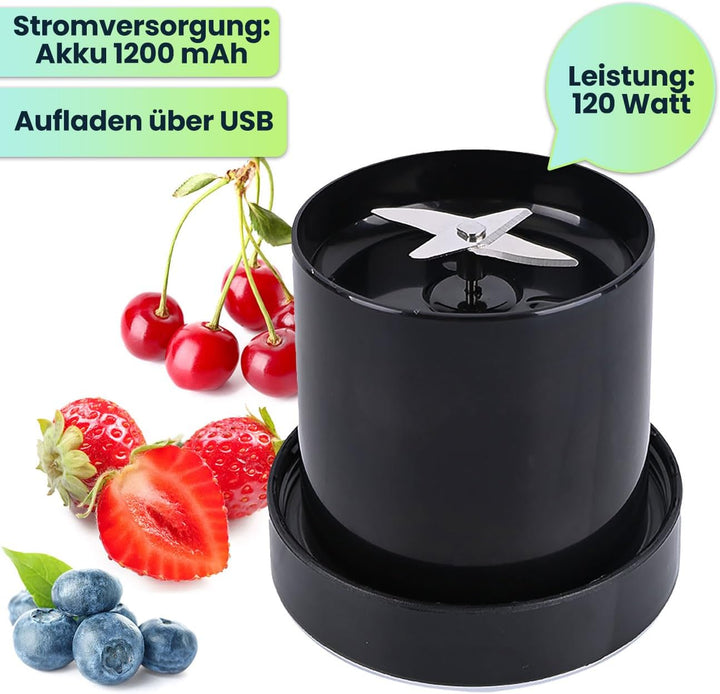 ideoon Mobiler Smoothie Maker 300ml, Akku: Elektrisch, trendig, kompakt & leistungsstark – Ihr porta