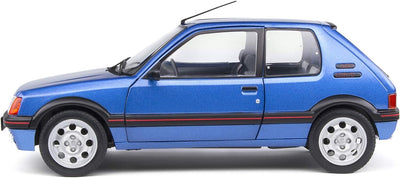 Solido 421186300 Peugeot 205 GTI, 1.9 L, MK1, 1988, Modellauto, Massstab 1:18, blau, Gelb/Rot/Schwar