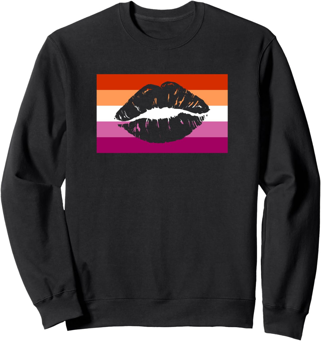 Niedliche sexy Kuss-Lippen-Flagge, Lesben-Stolz Sweatshirt