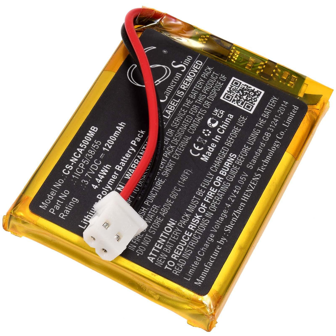 Akku für Babyphone NUK ECO Control Audio 500, 3,7V, Li-Polymer
