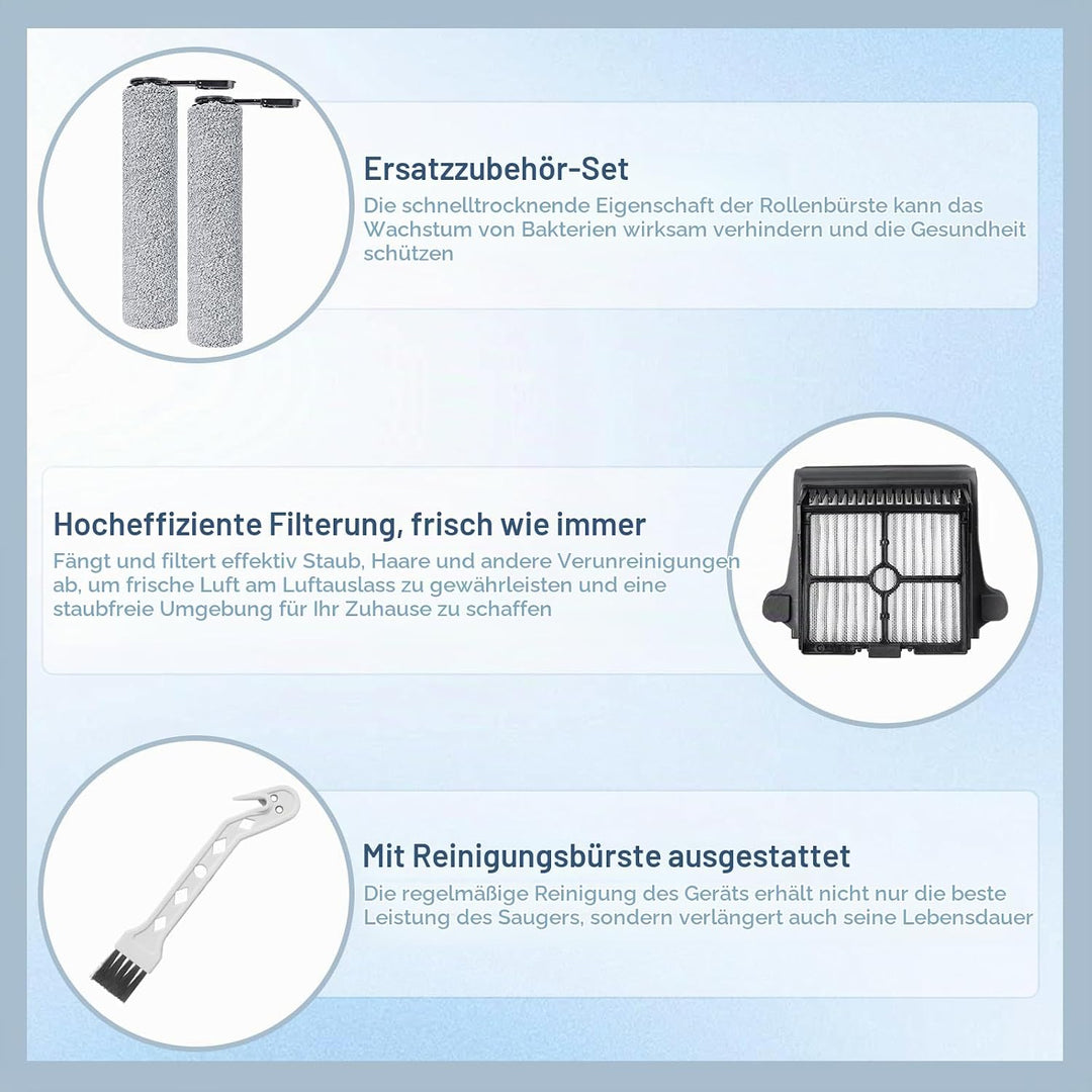 Bürstenrolle Filter Ersatzteile für Tineco FLOOR ONE S7 Combo / S7 FlashDry/Switch S7 Nass Trockensa