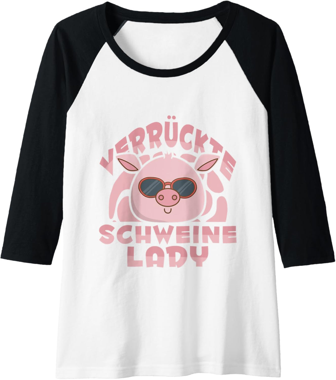 Damen Landwirt Schweinebauer - Bauer Schweinchen Ferkel Schwein Raglan