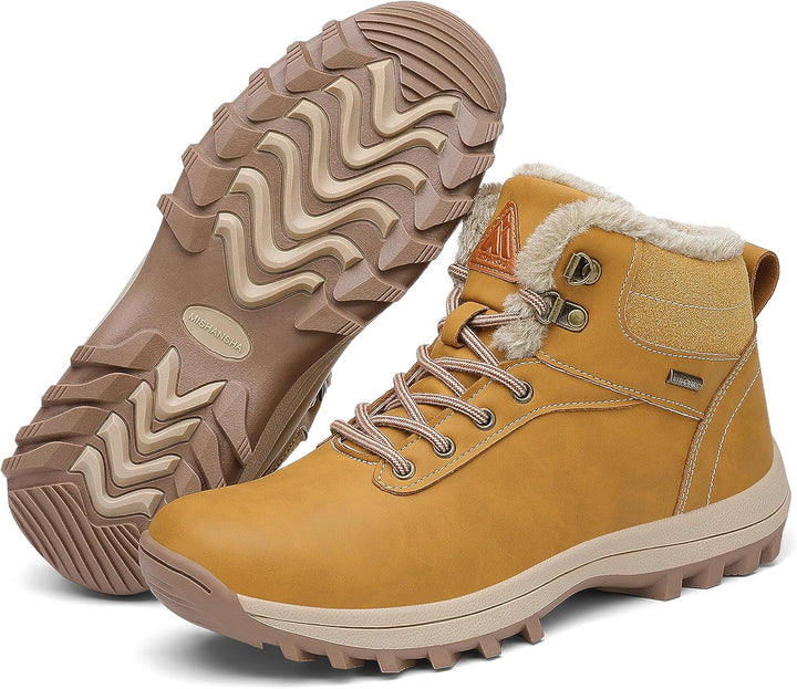 Mishansha Unisex Winterschuhe Winterstiefel mit Warm Gefüttert, Gr. 36-48 44 EU Buttergelb, 44 EU Bu