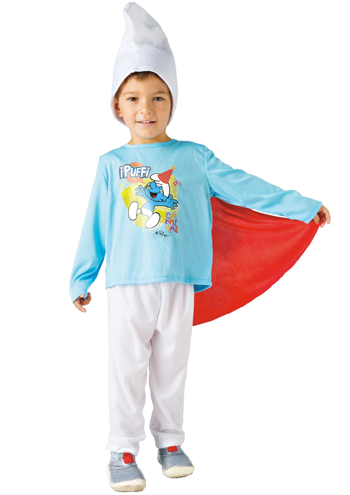 Ciao 14591.4-5 Costume Boy Official Smurfs (Size Years) with Cape The Disguise, Blue, White, 4-5 Jah