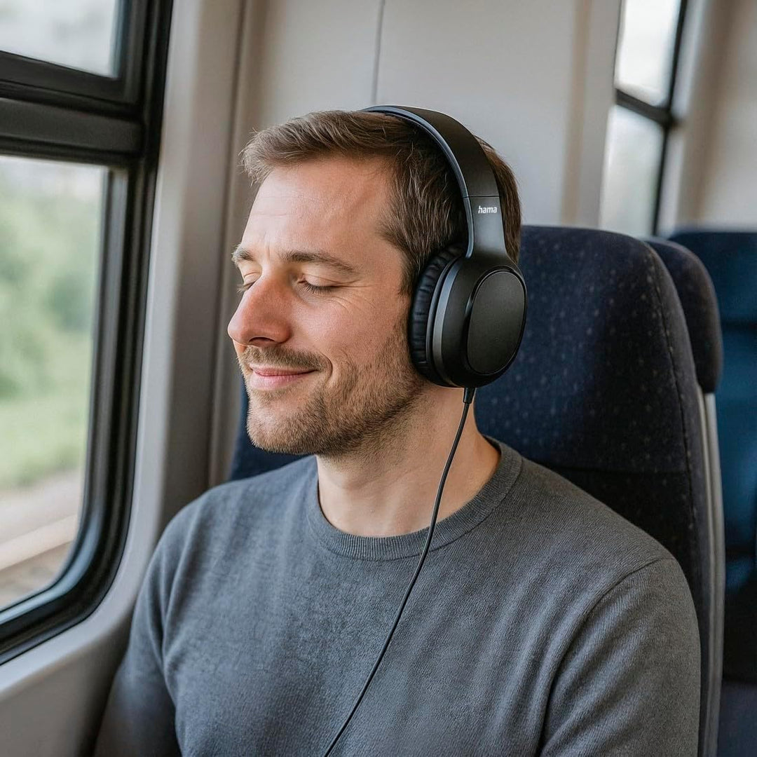 Hama Kopfhörer Fun C, On-Ear, Mikrofon, einseitige Kabelführung, USB-C, Schw. Schwarz, Schwarz