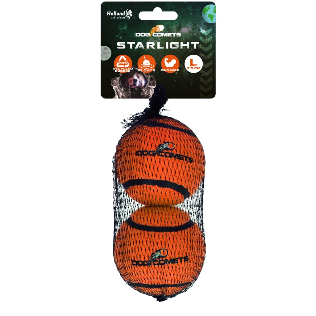 Starlight Tennisball - Ø 7,5 cm - Hundeball - schwimmendes Hundespielzeug - hüpfendes Hundespielzeug