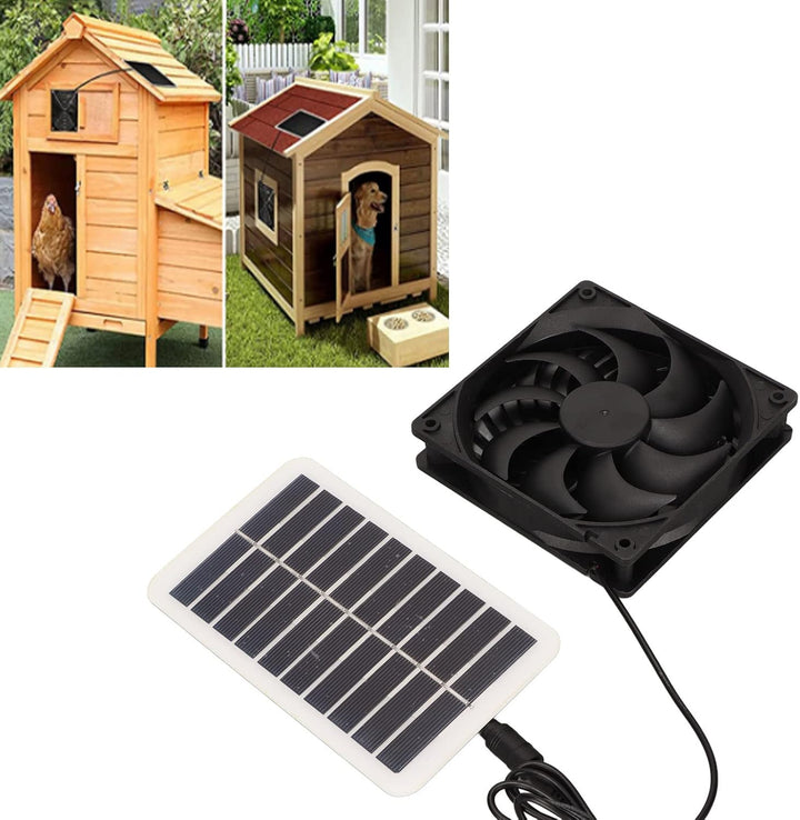 Solarpanel Lüfter Set, 3 W, 5 V, Solar Abluftventilator Set, Tragbar, Solarbetriebener Luftventilato