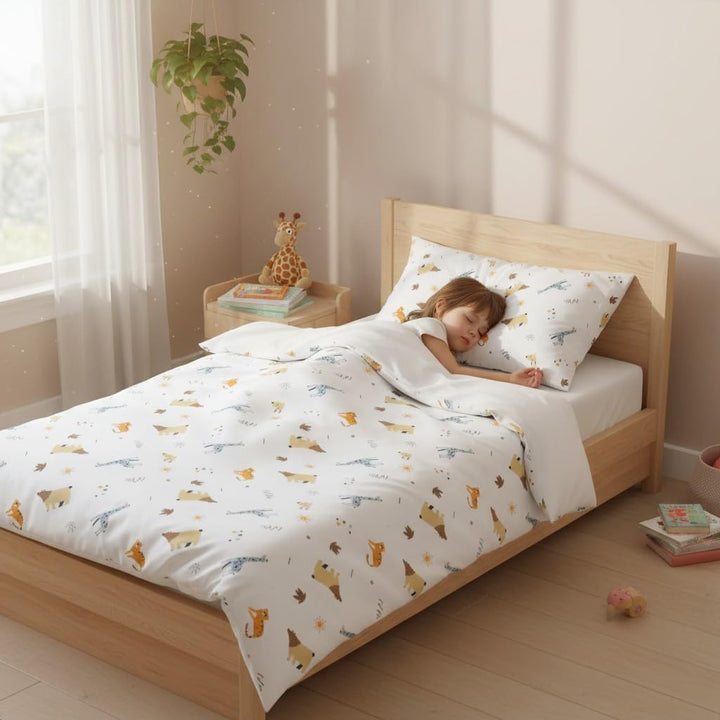 various Wendbare Babybettwäsche-Sets (60 x 120 cm), 100% Baumwolle, bestehend aus Bettbezug und Kiss