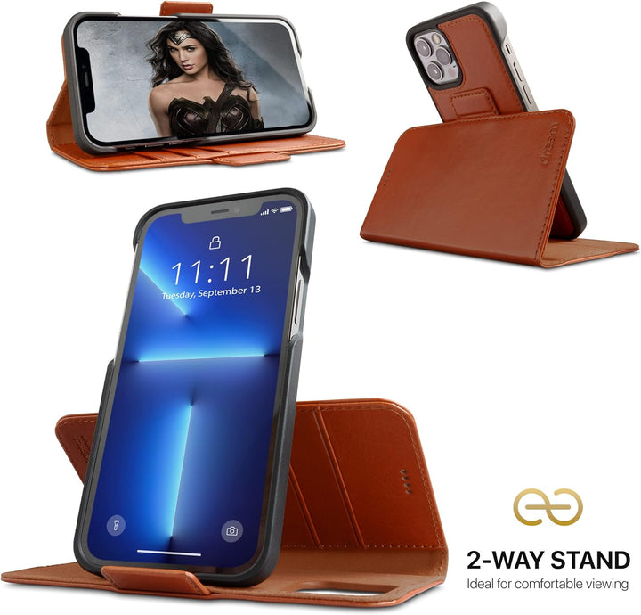 Dreem Fibonacci iPhone 13 Pro Max Brieftaschen-Etui / 2-in-1 stossfestes Etui und abnehmbares Folio