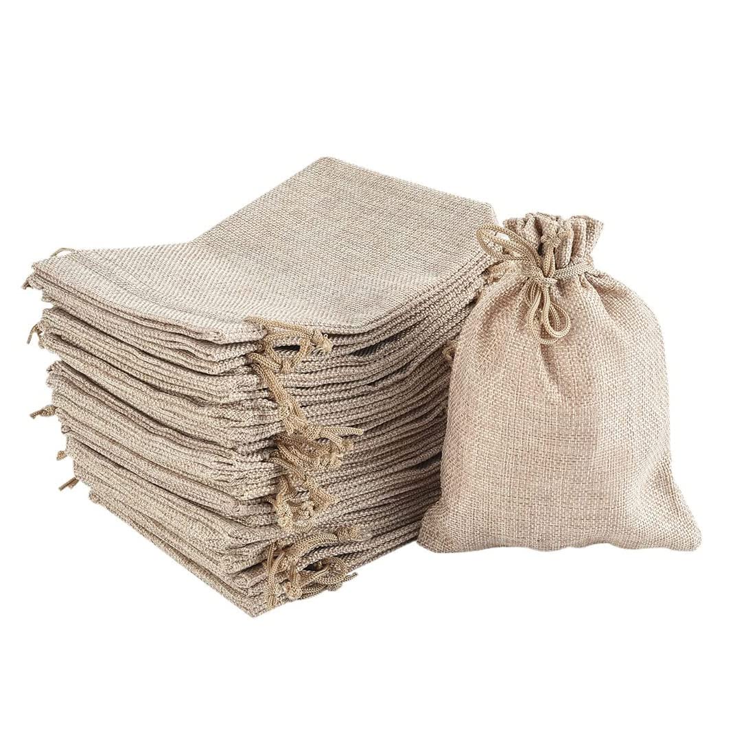 Irich 30 Stück Säckchen Baumwolle (13 X 18 cm/5.12 X 7.09 In.), Geschenktüten Klein für Hochzeit Par