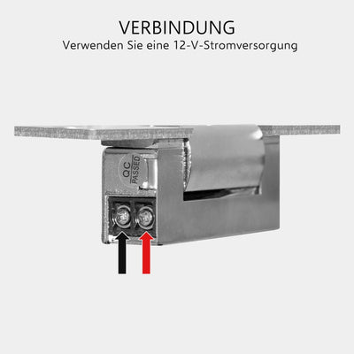 ELRO DL6000P Elektrischer Türöffner Inkl. Schliessblech - 12V - Funktioniert mit ELRO Intercoms & TM