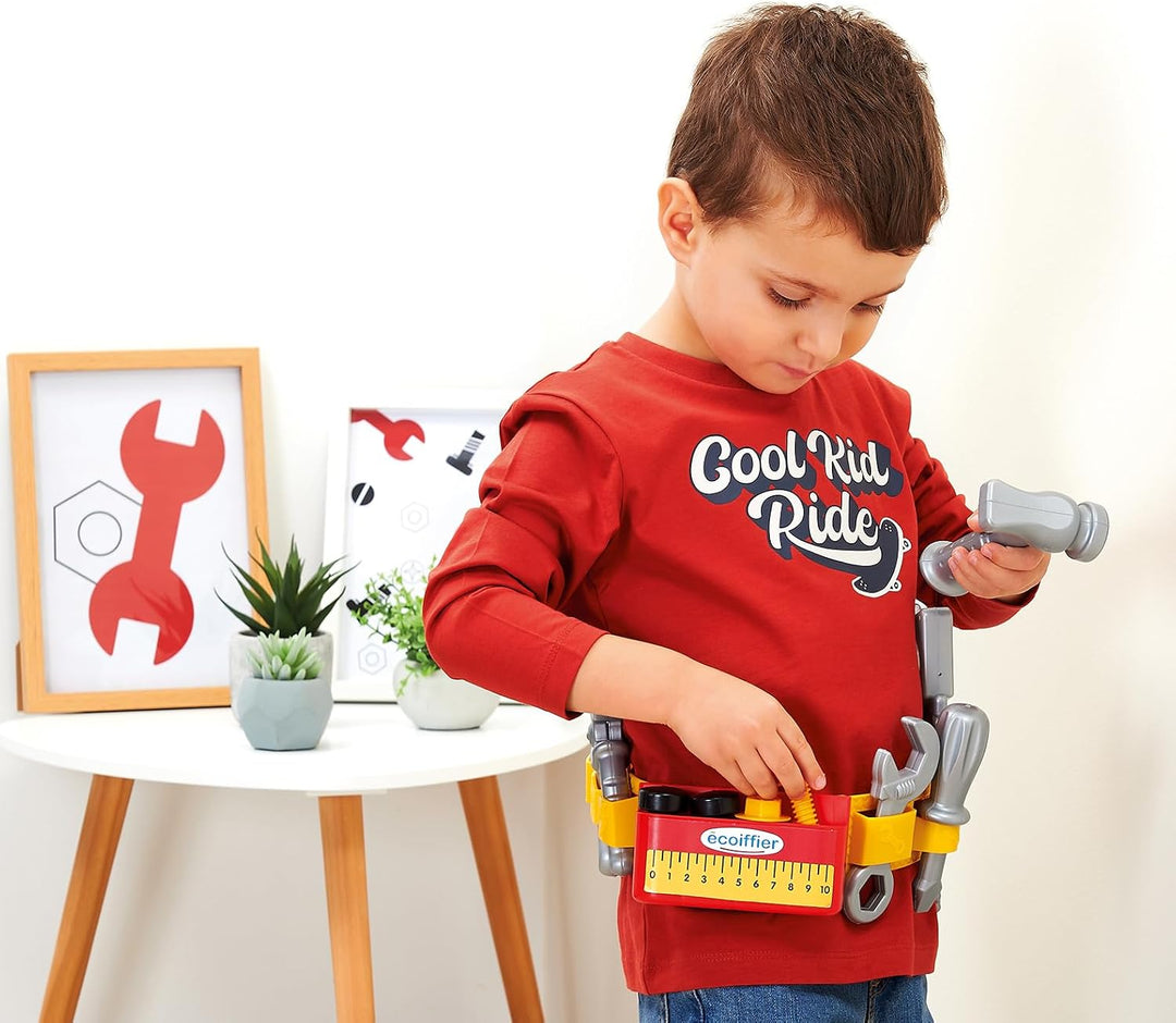 Ecoiffier Spielzeug 2418 – Werkzeuggürtel – Nachahmungsspiele für Kinder – ab 18 Monaten