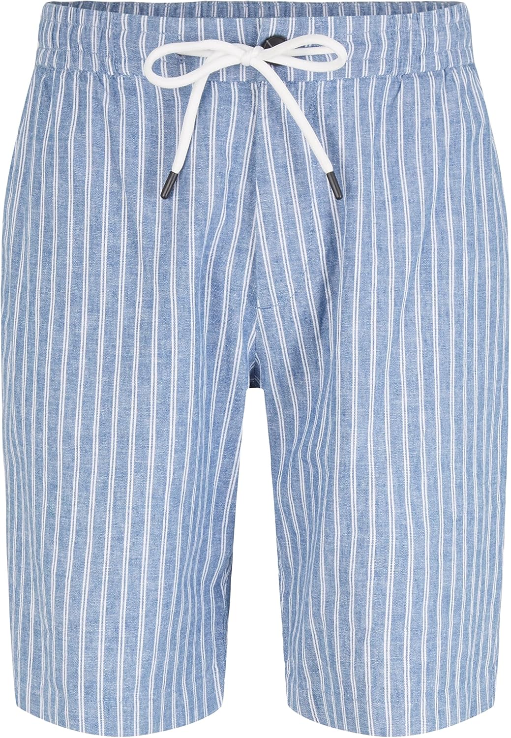 TOM TAILOR Denim Herren Bermuda Shorts aus Leinen, L 31162 - Blue White Stripe