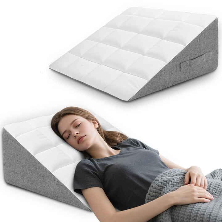 HOMCA Keilkissen Bett und Sofa, Lesekissen mit Rückenstütze, Abnehmbar | Ergonomisches Multiposition
