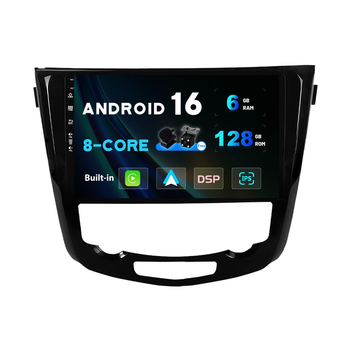 SXAUTO - 6G+128G - Android 12 IPS Autoradio für Nissan X-Trail Qashqai J11 Rouge(2014-2018) - Eingeb