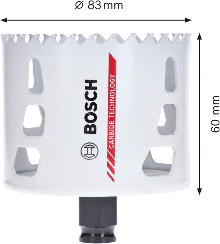 Bosch Professional Carbide Lochsäge Endurance for Heavy Duty (Ø 83 mm, Zubehör Bohrmaschine), Ø 83 m