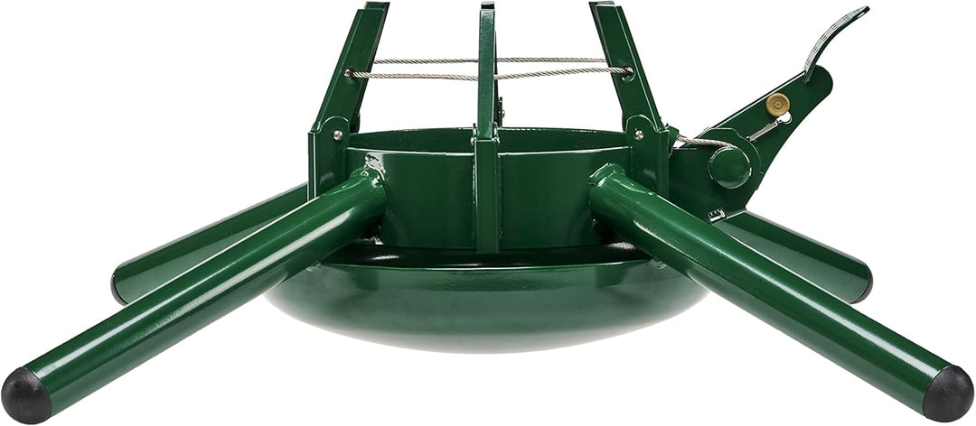 KRINNER® Weihnachtsbaum Christbaumständer Montana Stahl für grosse Bäume grün inkl. Fusspedal- und E