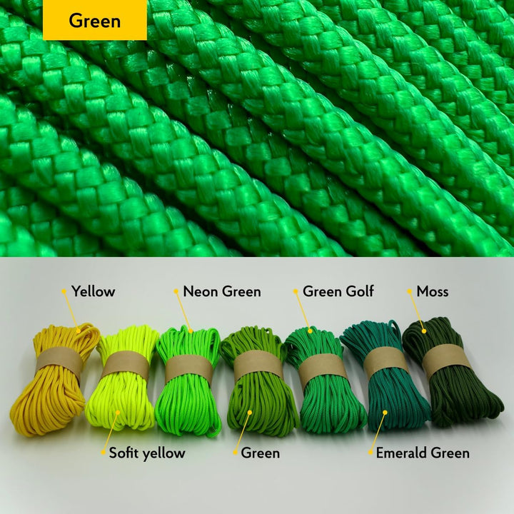 EdcX 3mm Nylon Paracord 425 (15, 30, 50 und 100m) - Typ II, 100% Nylonseil, 3 Litzen Seil, 3mm Nylon