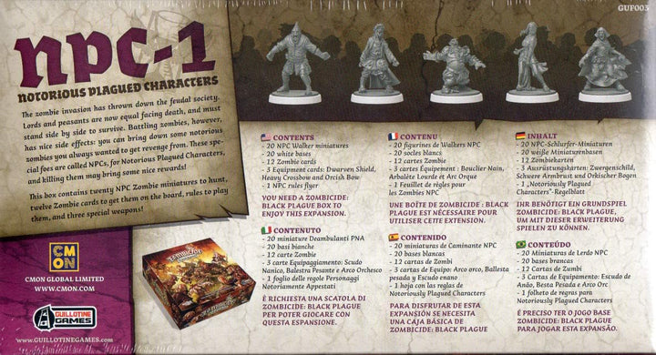 Zombicide Black Plague: N.P.C. #1 Asmodee Brettspiel Brettspiel Figurenset