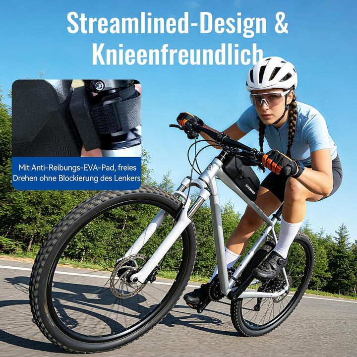 Wildken 1.2L Oberrohrtasche Fahrrad Schraubbar, Rahmentasche Fahrrad Wasserdicht mit Magnetischer Kl