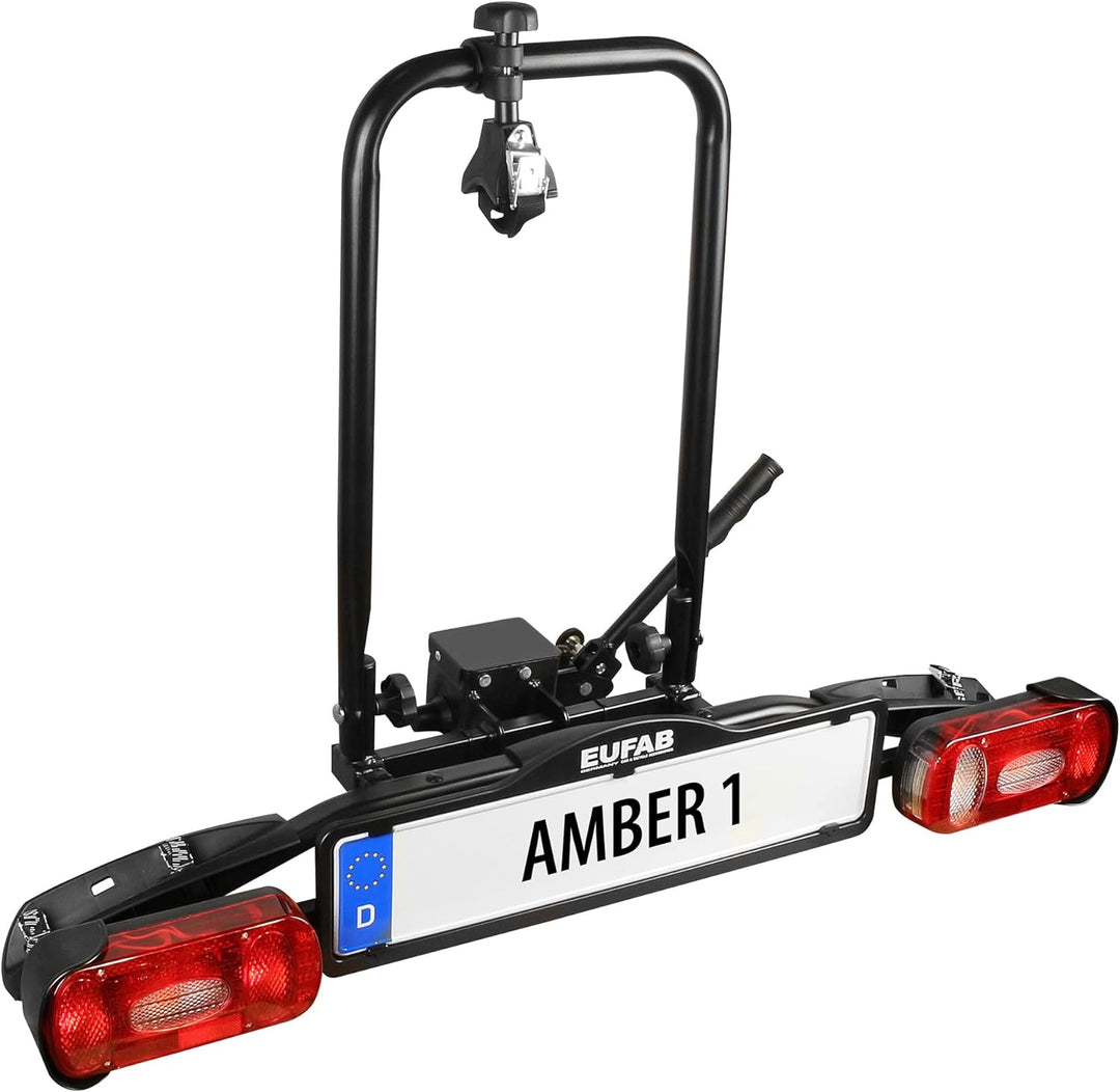 EUFAB 11559 Fahrradträger AMBER 1, E-Bike geeignet, teilweise vormontiert, für 1 Fahrrad, für