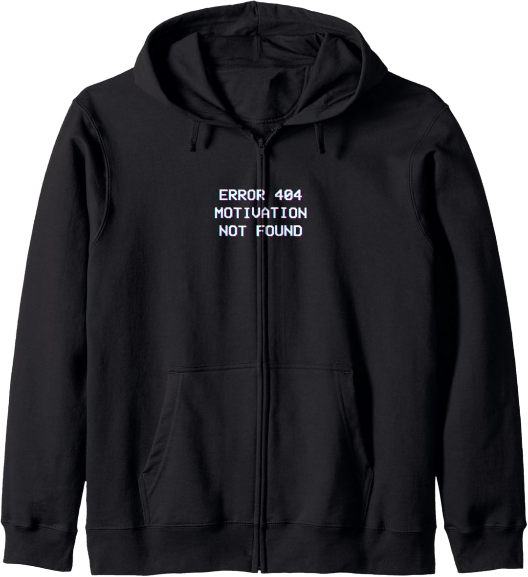 Error 404 Motivation Not Found Retrowave Vaporwave Glitch Kapuzenjacke