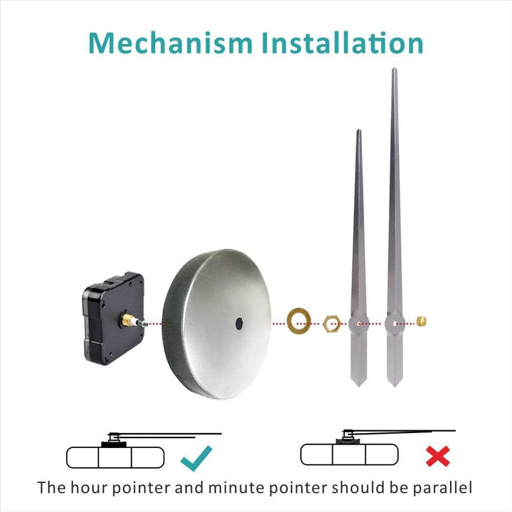 Mintime Mute DIY rahmenlose grosse Wanduhr arabische Ziffern 3D Spiegel Aufkleber Home Office Dekora