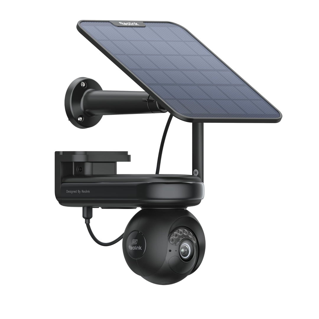 Reolink 4K Solar Überwachungskamera Aussen Akku, 500 Tage Akkulaufzeit, Auto-Tracking, 360° Schwenke