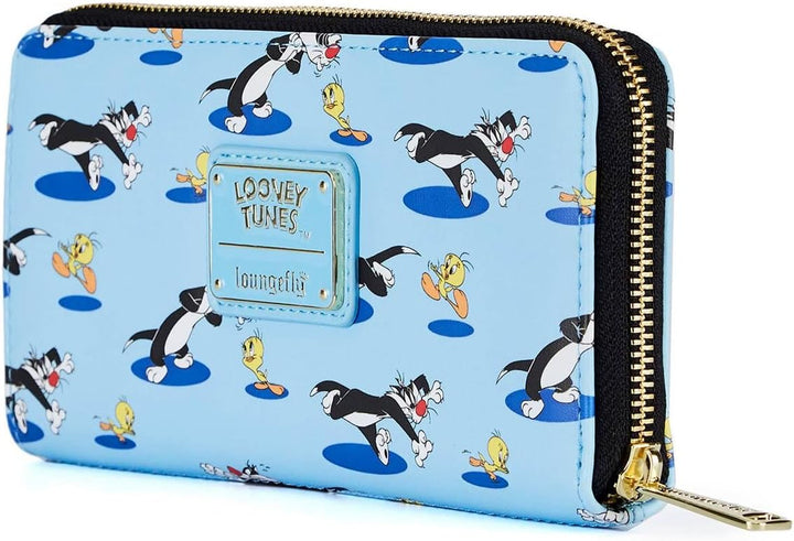 LOUNGEFLY Unisex Kinder Ltwa0005 x Looney Tunes Tweety and Sylvester Zip-Around Wallet, Multi-Colour