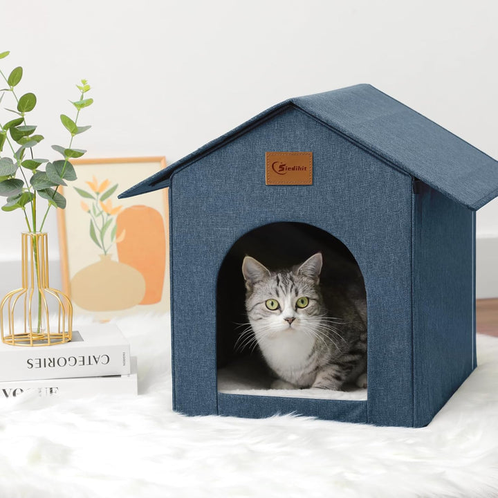 Siedihit Outdoor-Katzenhaus, wilde Katze, wasserdichtes Katzenhaus für Outdoor/Indoor-Katzen, isolie