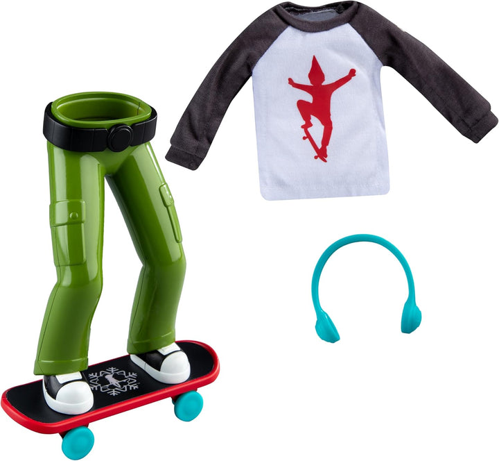 The Elf on The Shelf® MagiFreez™ Skateboard Set | Outfit mit Longsleeve, Kopfhörer & Skateboard | Sc