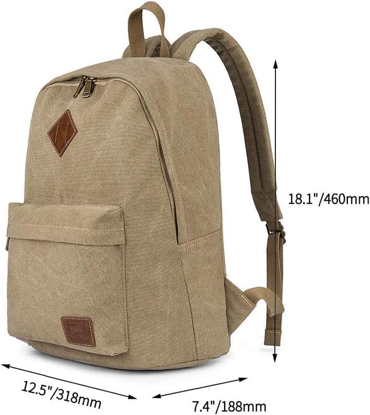 seemeroad Canvas Vintage Rucksack Ultraleichter und Lässiger Rucksäcke Laptop Daypack Schulrucksack