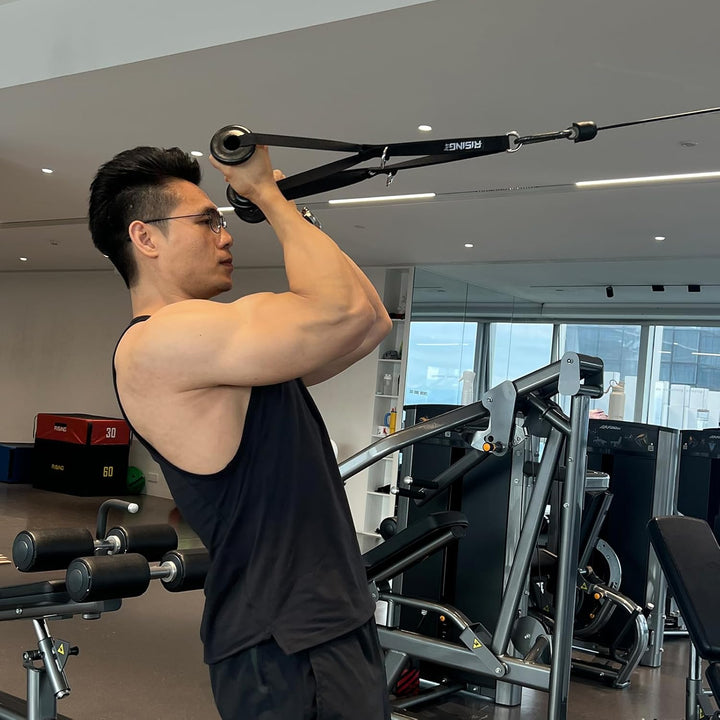 Verstellbare Widerstandsband-Griffe - Robuste Workout-Griffe mit rutschfesten Gummigriffen & flexibl