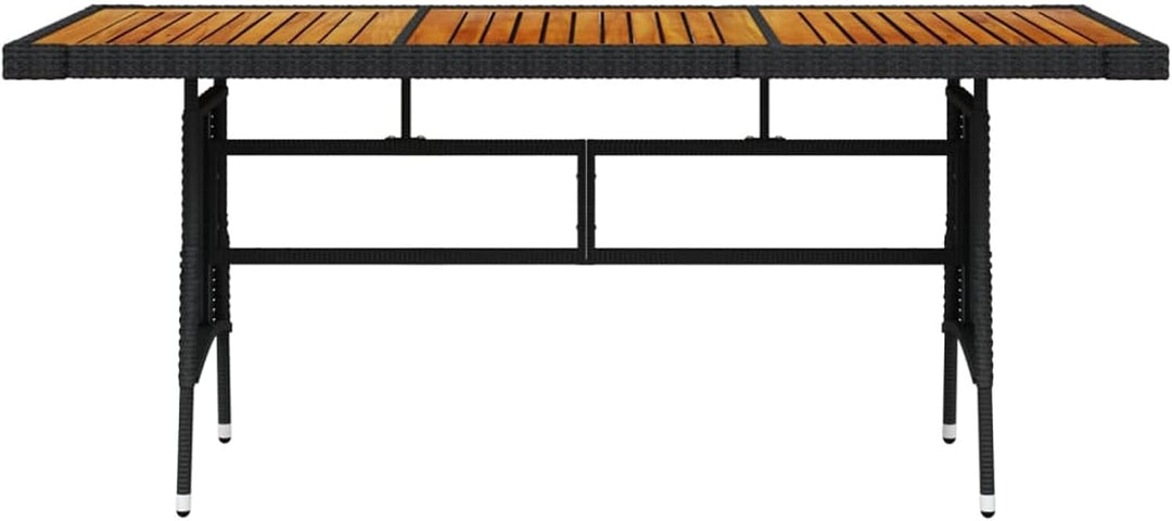 Gecheer Gartentisch Esstisch Holztisch Terrassentisch Balkontisch Gartenmöbel Tisch Poly Rattan &amp; Ma