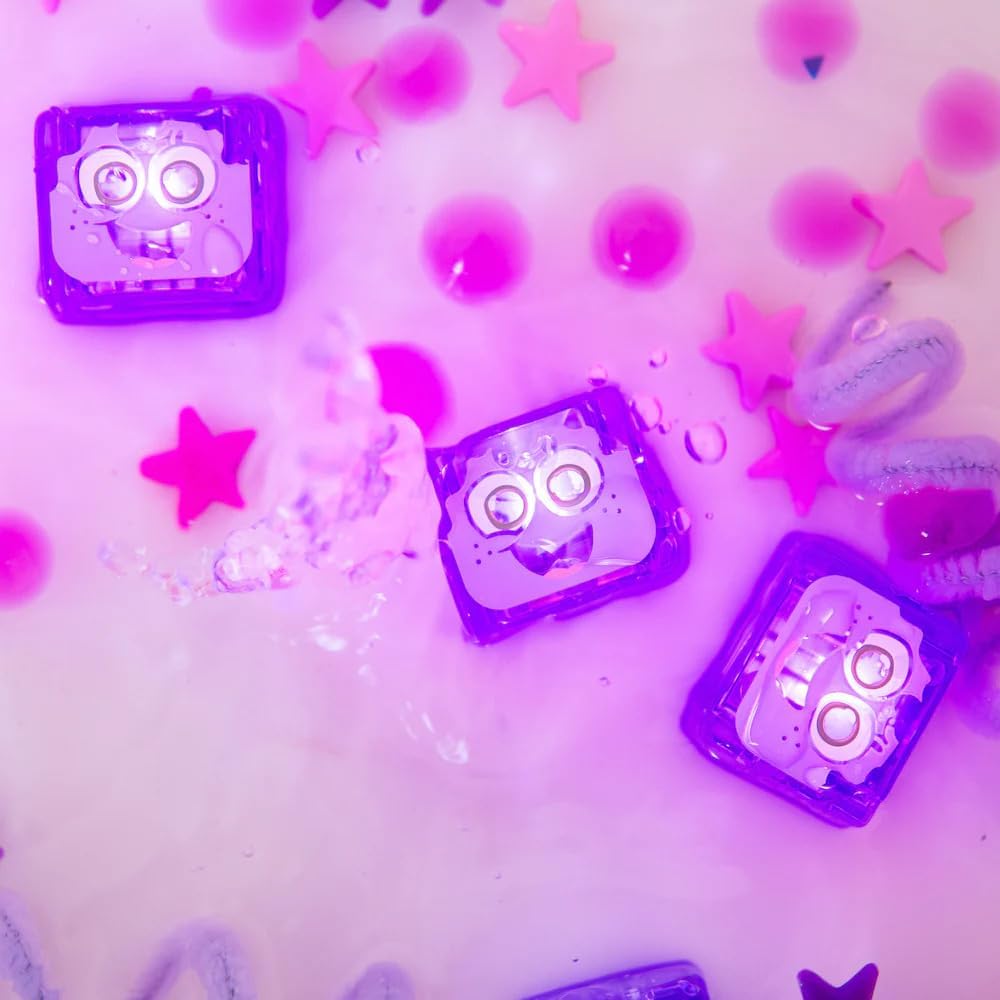 Glo Pals Lila Leuchtwürfel, 4er-Set, Wasserspielzeug mit Leuchteffekt Lumi - Purple, Lumi - Purple