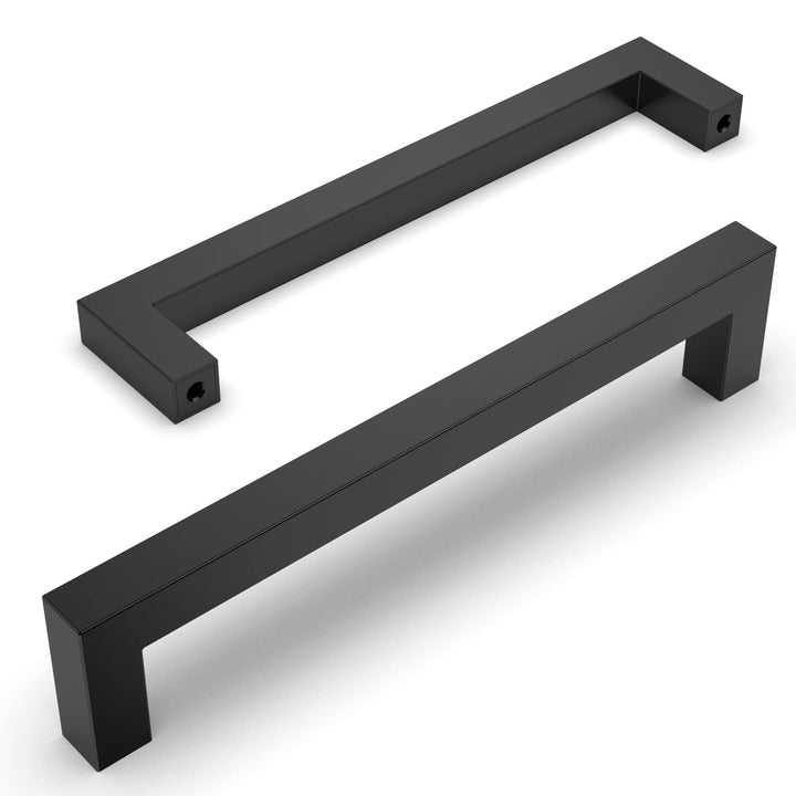 Amerdeco 20 Stück Möbelgriffe Edelstahl Schwarz Schrankgriffe Küchengriffe 160mm Lochabstand Schubla