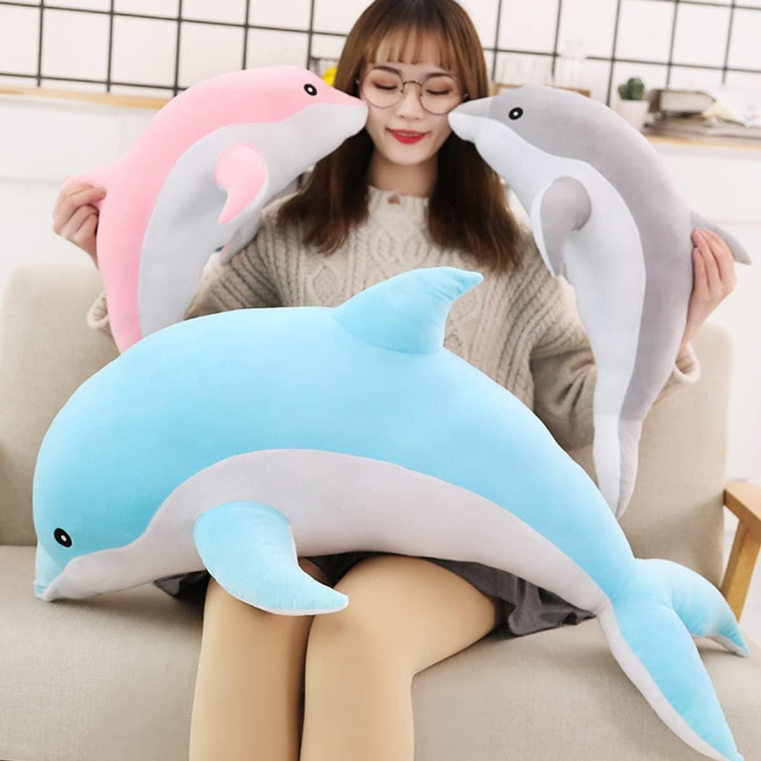 Kekeso Delfin Plüschtiere Schöne Gefüllte Weiche Tier Umarmungskissen Delphin Puppen für Kinder(120c