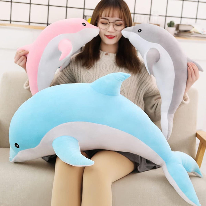 Kekeso Delfin Plüschtiere Schöne Gefüllte Weiche Tier Umarmungskissen Delphin Puppen für Kinder(120c