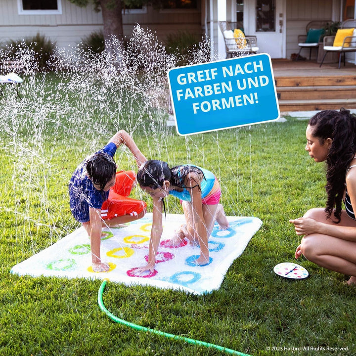 Hasbro Twister Jr. Splash - Aufblasbares Wasser-Twister-Spiel für Kinder im Freien