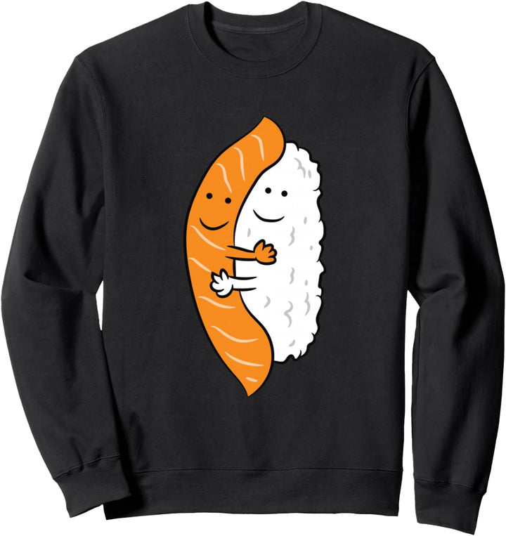 Sushi umarmender Lachs süsser japanischer Sushi Sweatshirt