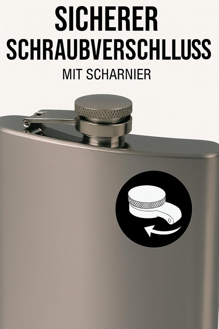 Flachmann mit Gravur, Personalisierte Geschenke Geburtstagsgeschenk für Männer Frauen Partner Freund