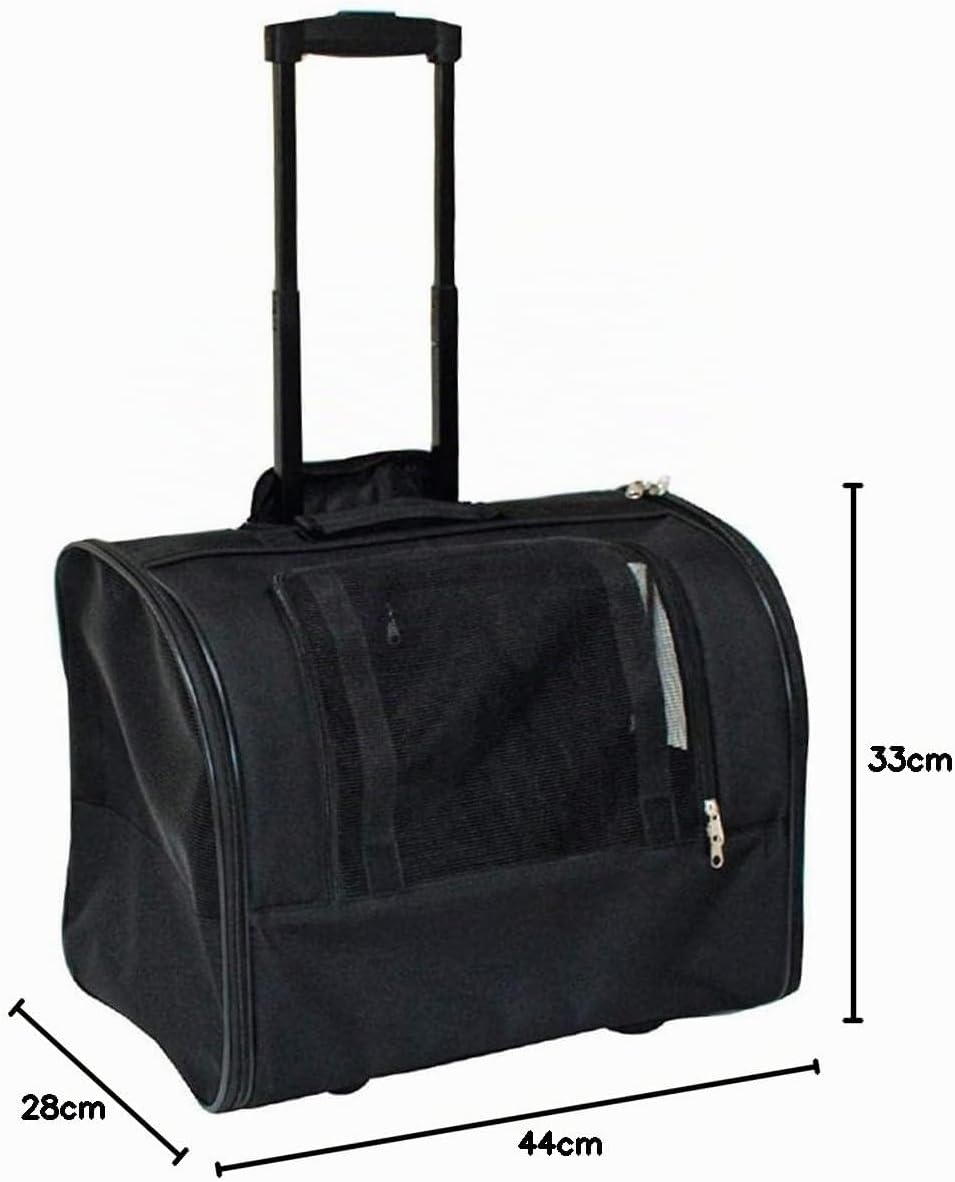 Croci Trolley Jolie 2 in 1 – Tragetasche für Katzen und kleine Hunde 44 x 33 x 28 cm – Trolley für H