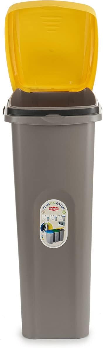 Stefanplast Abfalleimer, Gelb, 40 l