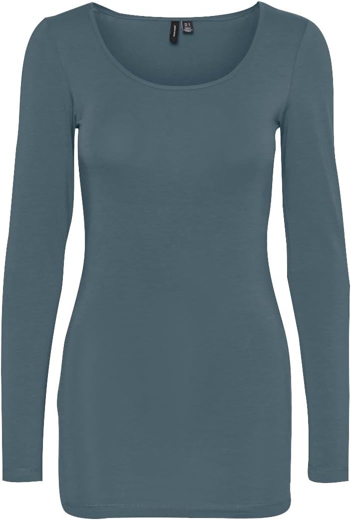 VERO MODA Female Top VMMAXI 2-Pack T-Shirt S 2er Pack (1x Sea Moss/1x Stormy Weather), S 2er Pack (1